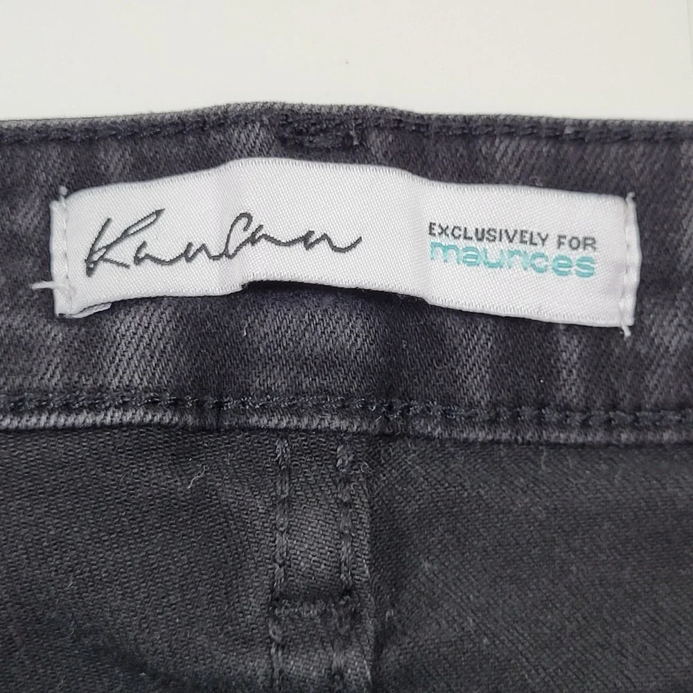 KanCan Women's Jeans Distressed Raw Hem Size 31 Black‎